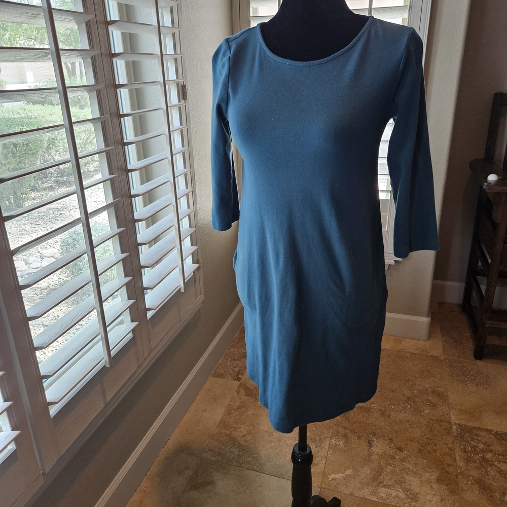 Teal Caslon A-Line Dress